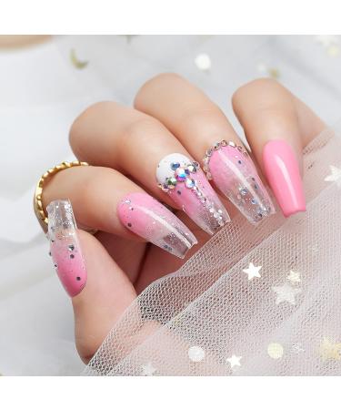 Makartt Soft Gel Nail Tips Press On Nails Set - 500 Clear Coffin Nail Tips, Glues, File, Case - Half Cover False Nails Kit - Buy Online on SooperMarket.com