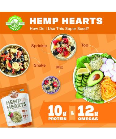 Manitoba Harvest Hemp Organic Max Protein Powder Unsweetened 454g with 20g protein and 4.5g Omegas 3/6 per Serving & Hemp Hearts 454g - Buy Online on SooperMarket.com