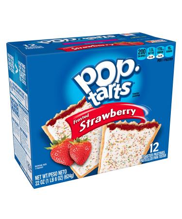 Kellogg's Pop-Tarts Frosted Strawberry Toaster Pastries - Fun Breakfast for Kids (12 Count)