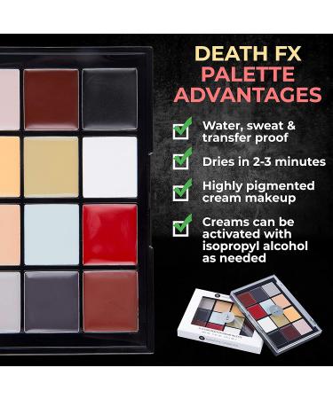 Narrative Cosmetics 12-Color Death FX Cream Palette - Professional Waterproof SFX Makeup for Stage, Film, Costumes, Cosplay, Halloween - Buy Online on SooperMarket.com