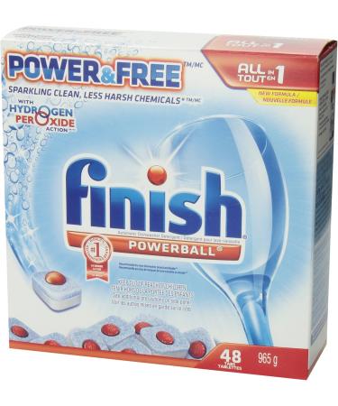 Finish Power and Free Powerball Dishwasher Tabs with Hydrogen Peroxide Action 48 Count - Buy Online on SooperMarket.com
