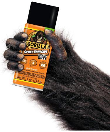 Gorilla Heavy Duty Spray Adhesive 4oz Clear - Multipurpose & Repositionable | Pack of 1 - Buy Online on SooperMarket.com