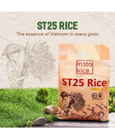 Insta Rice Premium ST25 Rice Fragrant Rice Sticky Rice from Vietnam - Versatile Use Aromatic Rice 10 kg - Buy Online on SooperMarket.com
