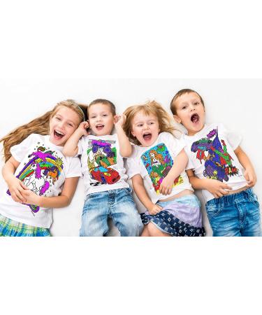 Splat Planet Color in Zoo T-Shirt | 10 Non-Toxic Washable Magic Pens | White 7-8 Years - Buy Online on SooperMarket.com