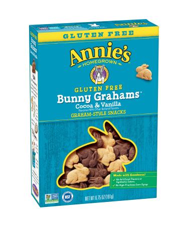 Annie's Gluten Free Cookies, Cocoa & Vanilla Bunny Cookies, 6.75 oz Box (Pack of 6)