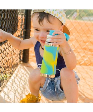 Pura Sport Mini Bottle 11oz w/Sleeve & Silicone Big Mouth Top - Stainless Steel Leak-Proof for Kids - Monster Design - Buy Online on SooperMarket.com