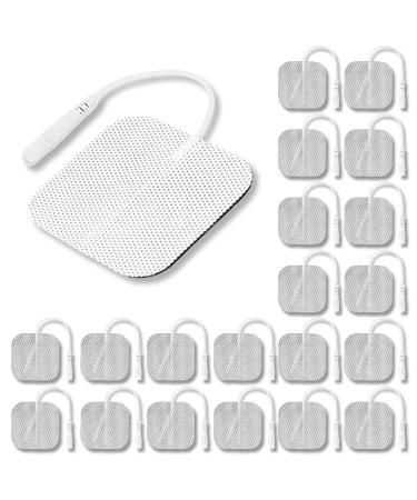 Syrtenty TENS Unit Pads 2x2 20pcs Reusable Replacement Electrode Patches for Electrotherapy