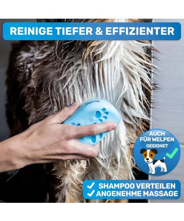 Bluepet Fellfein Bathing Brush for Short-Haired Dogs & Cats - Rubber Massage Brush for Loose Hair Dust & Dirt Removal - Ideal for Bathing & Massaging with Dog Shampoo - Buy Online on SooperMarket.com