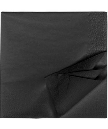 HEKU 100 Black Napkins | 3-Layer 33x33cm | Stylish & Highly Absorbent | Uniform Quality for Events & Gastronomy | Practical 5-Pack - Buy Online on SooperMarket.com