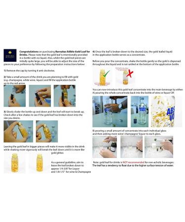 Edible Genuine Gold Leaf for Drinks by Barnabas Blattgold - 1 Pack - Buy Online on SooperMarket.com