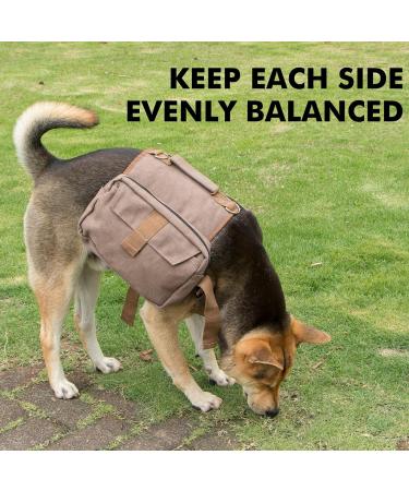 Medium Dark Yellow Dog Backpack Harness for Hiking & Travel | Medium & Large Dog Saddle Bag Rucksack with Leash - Buy Online on SooperMarket.com