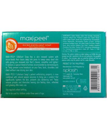 Maxi-peel Papaya Enzyme Soap 125g - Brightening and Exfoliating Formula - Buy Online on SooperMarket.com