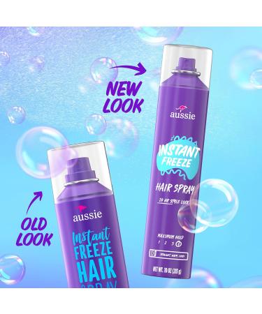 Aussie Instant Freeze Hair Spray for Curly Hair Straight Hair and Wavy Hair 10 oz - Buy Online on SooperMarket.com
