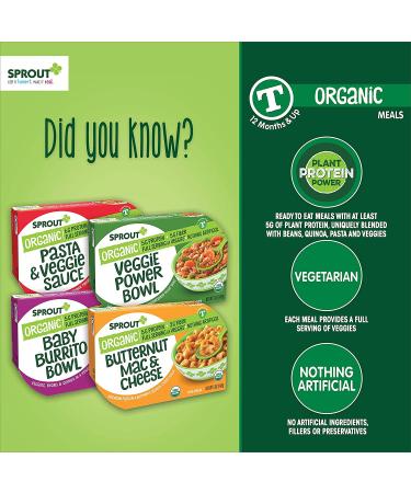 Sprout Organic Baby Food Toddler Meals - Mediterranean Veggie Power Bowl - 5 Oz (Pack of 8) - Buy Online on SooperMarket.com