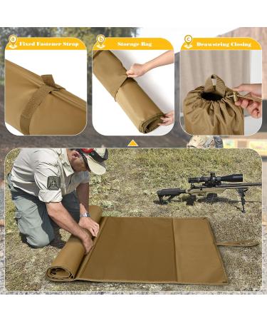 Goburo Tactical Shooting Mat with Carrying Bag | Extra Large Roll-Up Shooting Mat | Padded Shooting Ceiling & Accessories for Long-Distance Hunting - Buy Online on SooperMarket.com