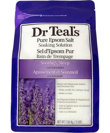 Dr Teal's Epsom Salt | Lavender 1.36 kg + Coconut Oil 1.36 kg - Buy Online on SooperMarket.com