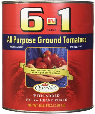 6 in 1 All Purpose Ground Tomatoes, No. 10 Can, (6 Pound 9 Ounces) 9 Ounce (Pack of 1)