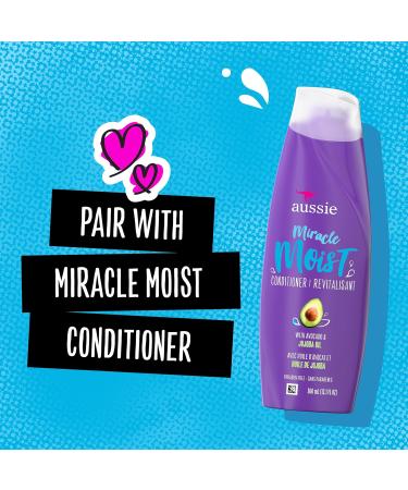 Aussie Miracle Moist Shampoo for Dry Hair - Paraben Free with Avocado & Jojoba - 12.1 oz - International Shipping Available - Buy Online on SooperMarket.com