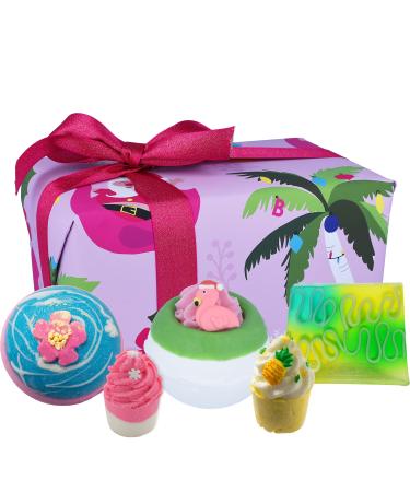 Bomb Cosmetics Christmas Tropicana (Christmas Tropicana) gift pack with handmade bombs melt and soap slices handmade and free of animal experiments contains 5 packs 520g