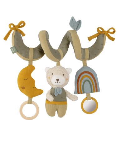 Fehn Activity Spirale B r Fehnnatur - stroller toys to feel and grab - baby toys for bed playpen baby seat & car seat - motor skills for babies and toddlers from 0+ months B r Natur