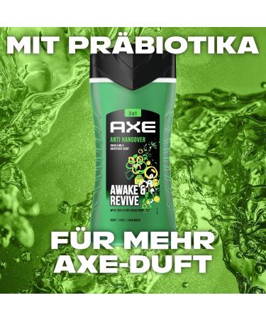 AX 3-in-1 Shower Gel & Shampoo for Men | Anti-Hangover Freshness | Dermatologically Tested | 6x250ml Fruity Pack - Buy Online on SooperMarket.com