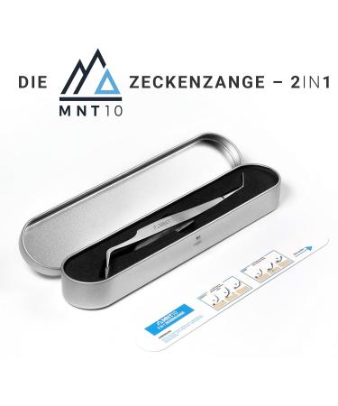 MNT10 Stainless Steel Tee Pliers - 2-in-1 Splinter & Tick Tweezers + Hooks for People & Dogs | Practical Metal Case & Free ID Card - Buy Online on SooperMarket.com