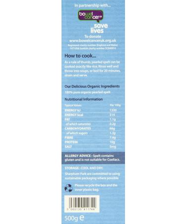Sharpham Park Organic Pearled Spelt 500G - Buy Online on SooperMarket.com