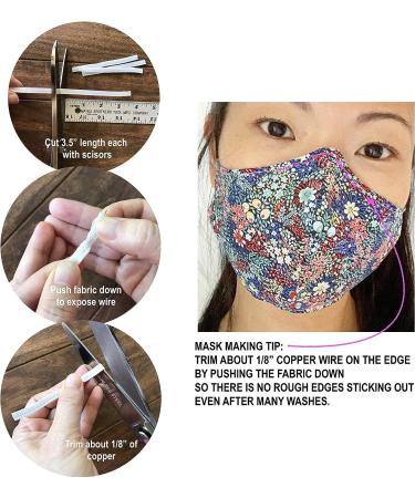Nose Bridge Strip Fabric Wrapped Copper Wire - Washable & Sewable - White 5 Yards - Buy Online on SooperMarket.com