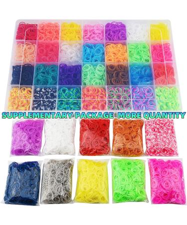 MUDO NEST 20000+ Loom Bands Kit | DIY Rubber Bands Kit with 38 Colors, 500 Clips, 40 Charms | Loom Bracelet Making for Kids - Buy Online on SooperMarket.com