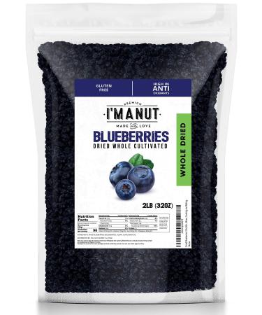 Dried Blueberries 2 lbs,Whole,Cultivated, Resealable Bag, Great for Salads, Mixes, Cooking and Baking 2.0 Pounds