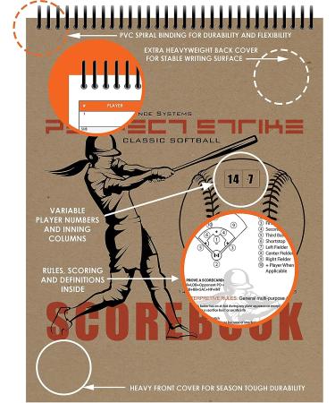 Softball Scorebook with Rules & Scoring | Heavy Duty for Youth & Adult Players - Buy Online on SooperMarket.com
