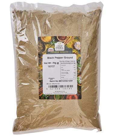 Old India Black Pepper Ground 2kg 2 kg (Pack of 1)