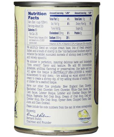 Chincoteague Seafood Shrimp Bisque 15oz Cans - Pack of 12 | Delicious Seafood Soup - Buy Online on SooperMarket.com