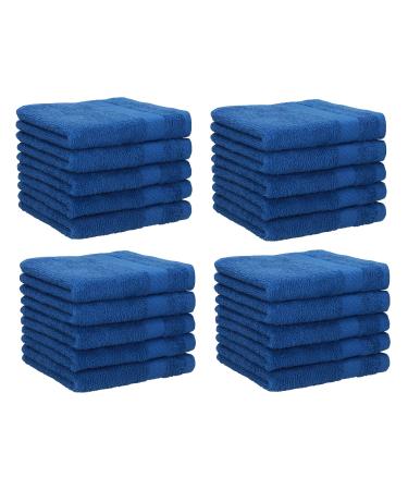 Betz 20 Piece Face Cloth Set Neapel 100% Cotton 20 Face Cloths Size 30 x 30 cm (blue)