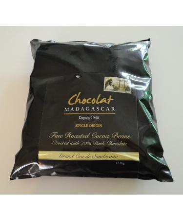 Chocolat Madagascar - Fine Roasted Cocoa Beans Covered with 70% Dark Chocolate and Dusted with Natural Cocoa Powder 1kg