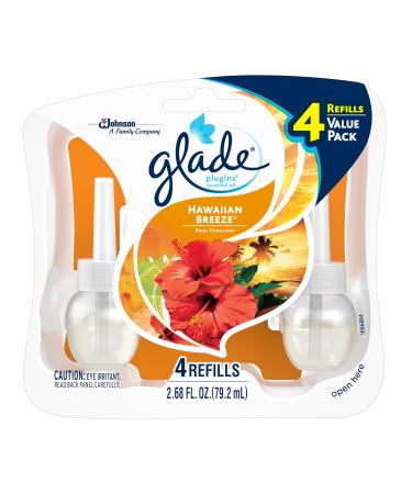 Glade Plugins Scented Oil Air Freshener Hawaiian Breeze 4 count 2.68 Fluid Ounce