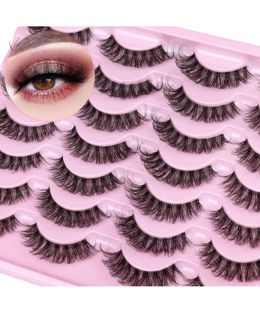 PHKERATA A-17 14 Pairs Pack Natural Cat Eye Mink Lashes | Fluffy Wispy 3D Effect False Eyelashes - Buy Online on SooperMarket.com