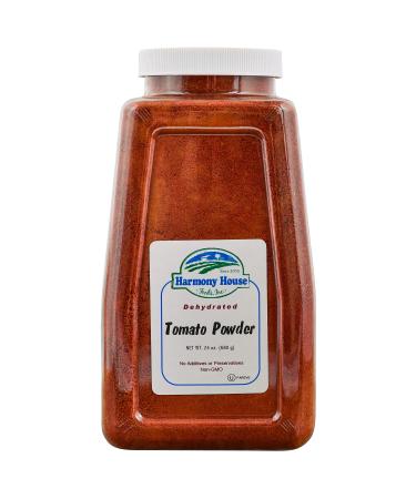 Premium Dehydrated Tomato Powder, 24 oz Size Quart Jar - From Harvest Red Tomatoes by Harmony House Foods 1.5 Pound (Pack of 1)