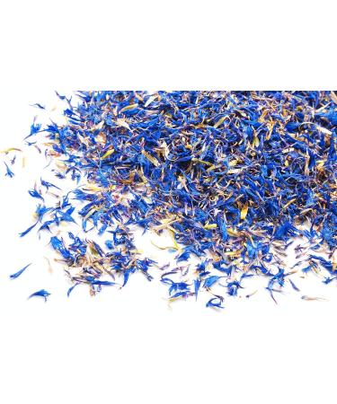 Pure Blue Cornflower Petals - Dried Grown in Germany - Natural Grown Herbal Flowers for for Homemade Lattes Tea Blends Bath Salts Gifts Crafts (Centaurea cyanus) - Buy Online on SooperMarket.com