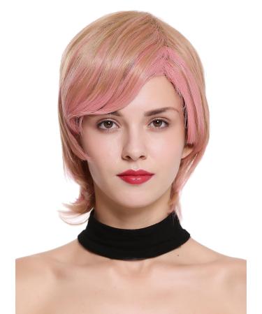 WIG ME UP SA099-18-T2312 - Short Long Wavy Dark Blonde Pink Mix Women's Wig | Stylish & Affordable International Shipping - Buy Online on SooperMarket.com