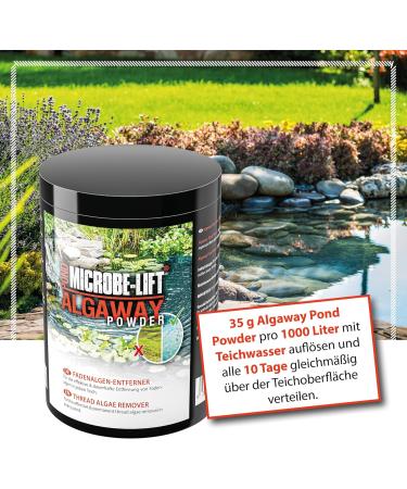 Microbe-Lift Pond Algaway Powder 250g - Effective Thread Algae Remover | Environmentally Friendly Algae Control for Ponds - Buy Online on SooperMarket.com
