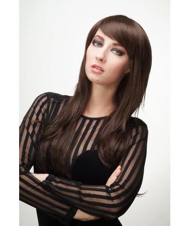 WIG ME UP 3413-6 Brown Long Straight Wig with Prominent Wide Bangs - Perfect for Stylish Looks - Buy Online on SooperMarket.com