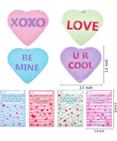 JOYIN 12 Packs Valentine's Day Heart Shape Bath Bomb with Cards - Perfect for Valentine Party Favors & Gifts - Buy Online on SooperMarket.com