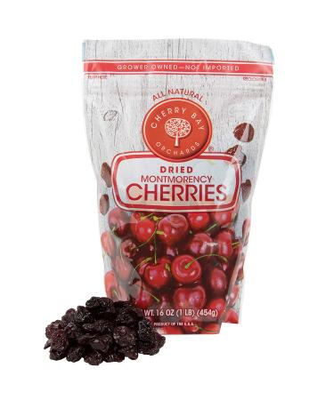 Cherry Bay Orchards Dried Montmorency Tart Cherries - 32oz (2x16oz Bags) - 100% Domestic, Natural, Kosher, Gluten-Free, GMO-Free - Resealable Pouch - 1lb (Pack of 2) - Buy Online on SooperMarket.com
