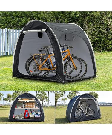 Outdoor Portable Bike Cover Tent for 4 Bikes | Waterproof PU4000 Cloth | Durable 210D Oxford Fabric | Large Dark Grey | Includes Travel Bag - Buy Online on SooperMarket.com