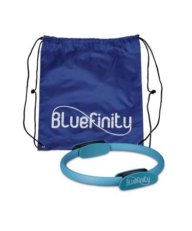 Relaxdays bluefinity pilates ring double handle padded D: 39 cm fiberglass foam yoga circle resistance ring turquoise 5.5 x 37 x 39 cm 1 1