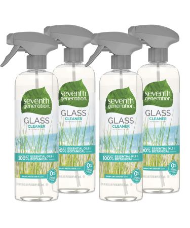 Seventh Generation Glass Cleaner, Biodegradable Formula, Sparkling Seaside Scent, 23 oz (Pack of 4)