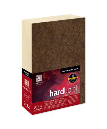 Ampersand Art Supply Hardboard Wood Painting Panel: Museum Series Hardbord  9 x 12  2 Inch Cradled Profile
