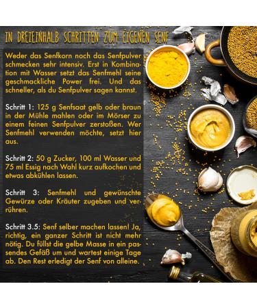 Buy Organic Mustard Seeds (500g) - Ideal for Mustard Production | Achterhof Quality Grains - Buy Online on SooperMarket.com