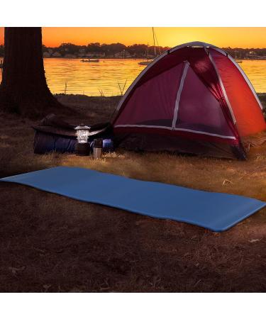 Extra Thick Foam Sleep Pad for Camping, Cots, Tents, Sleeping Bags - Blue (1 Pack) - Buy Online on SooperMarket.com